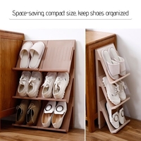 Étagère à chaussures debout 3 couches design Triangle organisateur de stockage de chaussures peu encombrant pour entrée salle de bain placard hôtel