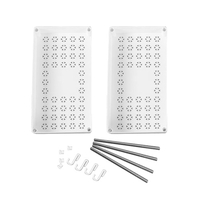 Étagère de rangement multifonctionnelle à 2 niveaux sous évier avec crochet pour fournitures de nettoyage bouteilles d