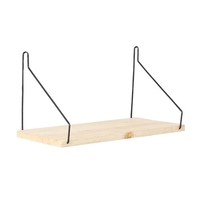 Étagère murale rustique avec supports en métal étagères de rangement décor de chambre pour cuisine salon salle de bain chambre sans clous