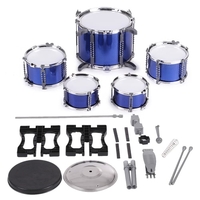 Taille compacte Tambour Jouet Musical Instrument Set Enfants Enfants 5 Drums avec Petit Cymbal Tabouret Baguettes pour Garçons Filles
