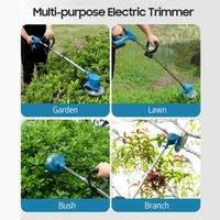 Tailleuse électrique à pelouse sans fil de 21V,  télescopique à main,  à lame en plastique/acier inoxydable,  lame de scie circulaire (1PC 1500mAh)