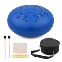 Tambour à langue en acier de 12 pouces 13 tons D Key Percussion Instrument Hand Pan Tambour