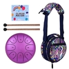 Tambour à langue en acier Muslady 5, 5 pouces 8 notes Instrument de percussion à tambour de réservoir clé C avec baguettes sac de transport pour adultes enfants débutants en musique