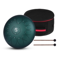 Tambour à languette en acier de 14 pouces Hangpan Drum 15-Notes Instrument de percussion C-Key
