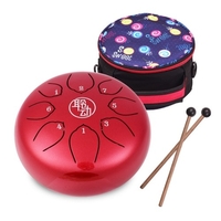 Tambour de langue en acier de 6 pouces Handpan Drum 8-Notes C-Key Percussion Instrument