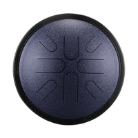 Tambour de langue en acier portable de 10 pouces 8 notes Instrument de percussion de tambour de voyage de tambour de handpan