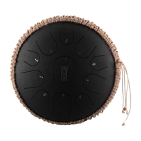 Tambour de langue en acier portable de 12 pouces 11 notes C Instrument de percussion de tambour de voyage de tambour de main de clé principale