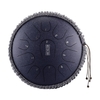 Tambour de langue en acier portable de 12 pouces 11 notes C Instrument de percussion de tambour de voyage de tambour de main de clé principale