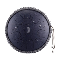 Tambour de langue en acier portable de 12 pouces 11 notes C Instrument de percussion de tambour de voyage de tambour de main de clé principale