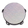 Tambour rayonnant en bois de 4 pouces tambour à main avec cloche à une rangée jingles brillant tête de tambour réfléchissant