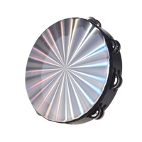 Tambourin radiant en bois tambour à main avec Double instrument de percussion tête de tambour de la rangée Jingles jouet musical