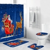 Tapis antidérapant de décoration de salle de bains à thème de Noël de 4 pièces