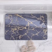 Tapis de bain marbré 16 x 24 pouces tapis de sol doux antidérapant absorbant l