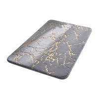 Tapis de bain marbré 16 x 24 pouces tapis de sol doux antidérapant absorbant l
