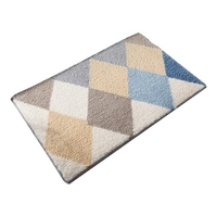 Tapis de bain Tapis de sol en microfibre de polyester doux Tapis de porte antidérapant absorbant l