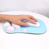 Tapis de poignet de souris en silicone Griffe de chat mignon Tapis de souris en silicone Tapis de souris antidérapant Mouvement fluide Positionnement précis Bleu