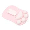 Tapis de poignet de souris en silicone Griffe de chat mignon Tapis de souris en silicone Tapis de souris antidérapant Mouvement fluide Positionnement précis Rose