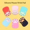 Tapis de poignet de souris en silicone Griffe de chat mignon Tapis de souris en silicone Tapis de souris antidérapant Mouvement fluide Positionnement précis Rouge