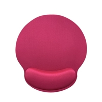 Tapis de souris de jeu de bureau antidérapant avec repose-poignet en mousse à mémoire de forme mouvement fluide positionnement précis pour ordinateur portable rose