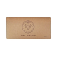 Tapis de souris en liège naturel Texture tapis de bureau étanche à la poussière grande taille tapis de souris d