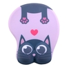 Tapis de souris en silicone Tapis de souris anti-dérapant de dessin animé mignon avec repose-poignet mouvement fluide positionnement précis pour ordinateur portable chat