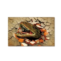 Tapis de tapis de motif imprimé dinosaure 3D de 400 * 600mm