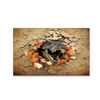 Tapis de tapis de motif imprimé dinosaure 3D de 400 * 600mm
