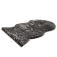 Tapis moelleux en peau de mouton lavable très doux
