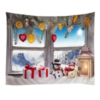 Tapisseries de Noël Art Tenture murale Tapisserie Polyester Xmas Cheminée Tapisserie Table Tapisserie