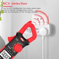 TASI TA8315D multimètre numérique à pince multimètre testeur professionnel véritable multimètre RMS Mini testeur multifonctionnel OHM NCV DC / AC voltmètre