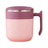 Tasse à agitation automatique de 300 ml avec couvercle Tasse à café à agitation par induction thermique Tasse à café à mélange automatique en acier inoxydable pour café Lait Cacao Chocolat chaud
