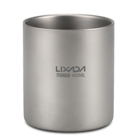 Tasse à eau double paroi Lixada en titane,  450 ml