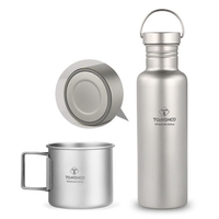 Tasse en titane de 300 ml avec bouteille d