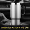 Tasse thermique de voiture 12V 300ml en acier inoxydable tasse de voyage thermique électronique tasse isolée argent