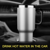 Tasse thermique de voiture 12V 300ml en acier inoxydable tasse de voyage thermique électronique tasse isolée argent