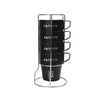 Tasses de camping en plein air en acier inoxydable 4PCS avec support de verre et sac de rangement