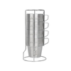 Tasses de camping en plein air en acier inoxydable 4PCS avec support de verre et sac de rangement