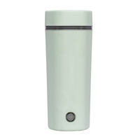 Tasses isothermes pour voiture 400ML Tasse de voyage en acier inoxydable avec couvercle - Bouilloire électrique anti-éclaboussures 12V Mise hors tension automatique pour le café et le thé - Le thermos garde les boissons