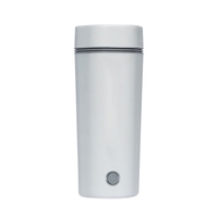 Tasses isothermes pour voiture 400ML Tasse de voyage en acier inoxydable avec couvercle - Bouilloire électrique anti-éclaboussures 12V Mise hors tension automatique pour le café et le thé - Le thermos garde les boissons