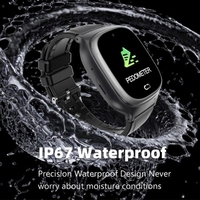 TD-45 2G Enfants Smart Phone Montre Enfants Smartwatch SOS Appel Chat Vocal IP67 Étanche avec Emplacement pour Carte Nano SIM LBS Emplacement Caméra Horloge Bracelet en Silicone Filles Garçons Jouets Cadeaux