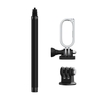 TELESIN Action Camera Selfie Stick Max. Support Vlog de 1, 16 m / 2, 8 pieds de long en fibre de carbone + cadre de protection de la caméra,  boîtier ABS + matériau PC avec remplacement de la base mobile à vis longue pour caméra Insta360 GO2