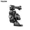 TELESIN Action Camera Support de montage pour rétroviseur de moto Rotation à 360 ° Adaptateur de montage pour caméra d