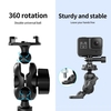 TELESIN Action Camera Support de montage pour rétroviseur de moto Rotation à 360 ° Remplacement de la boucle à dégagement rapide pour GoPro Hero 9/8/7/6/5 Caméras de sport