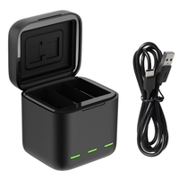 TELESIN GP-BCG-901 Batterie USB 3 canaux Chargeur rapide Batteries Étui de transport