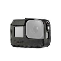 TELESIN Housse de protection pour appareil photo Housse en cuir PU Compatible avec GoPro Hero 8 Action Camera