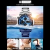 Tendance de montre de mode multifonctionnel trois fois grand cadran électronique Grandes montres de bande d