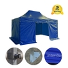 Tente Pliante Série PRO Structure en Aluminium 50mm + 4 Côtés Bâche en PVC 520g/m² 3x4.5m pour les Besoins des Professionnels ou Utilisation"idienne Bleu