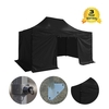Tente Pliante Série PRO Structure en Aluminium 50mm + 4 Côtés Bâche en PVC 520g/m² 3x4.5m pour les Besoins des Professionnels ou Utilisation"idienne Noir