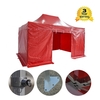 Tente Pliante Série PRO Structure en Aluminium 50mm + 4 Côtés Bâche en PVC 520g/m² 3x4.5m pour les Besoins des Professionnels ou Utilisation"idienne Rouge