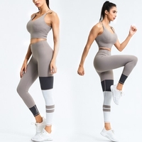Tenues 2 pièces femme Spaghetti sans manches dos Cross Sports Tops